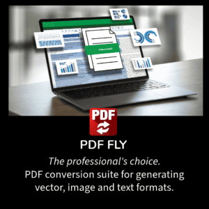 pdf fly converts pdf into vector, image and text.